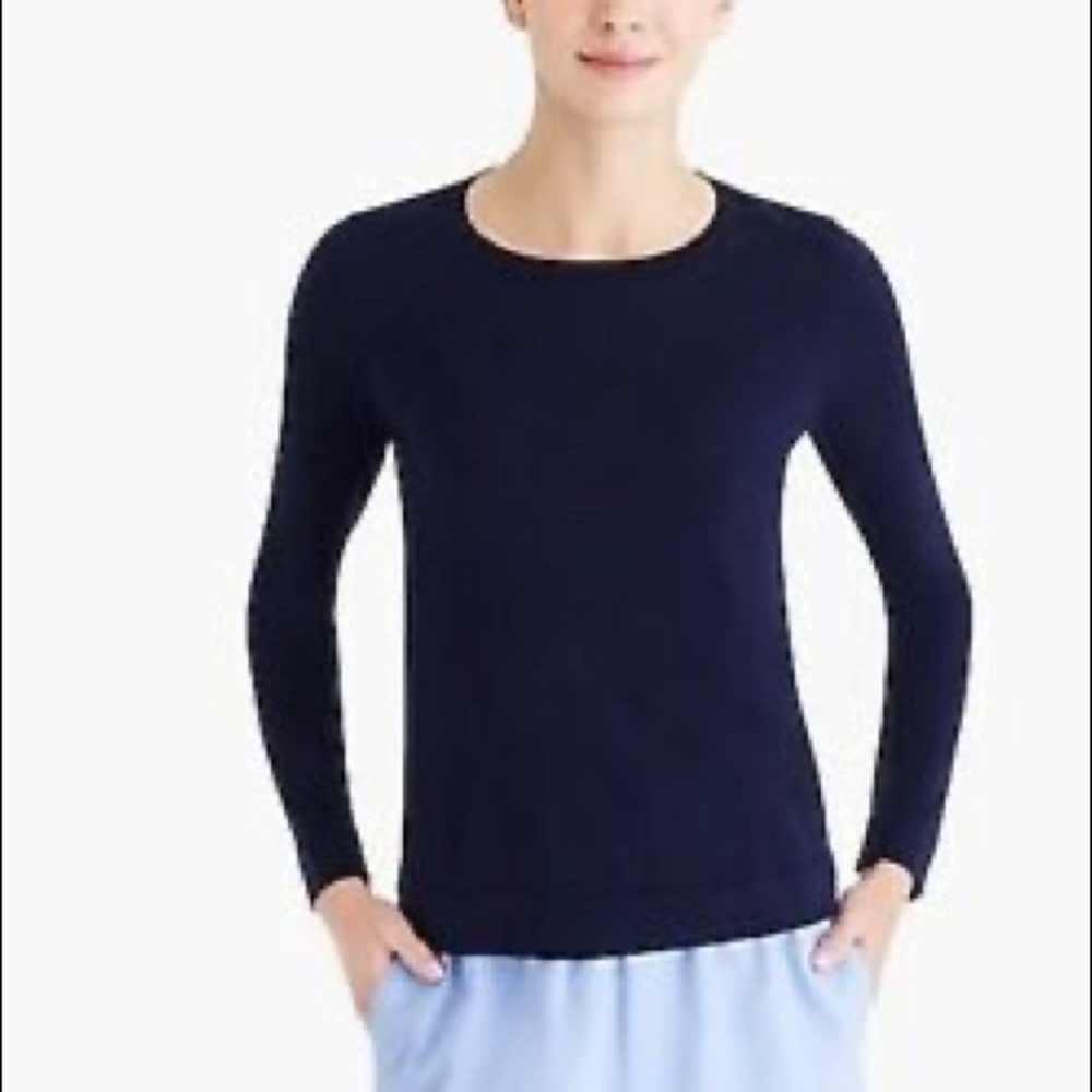 J. Crew cotton wool Teddie sweater in Navy size S